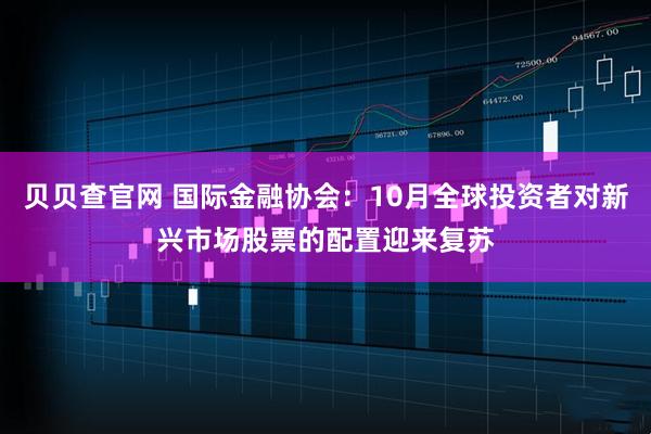 贝贝查官网 国际金融协会：10月全球投资者对新兴市场股票的配置迎来复苏